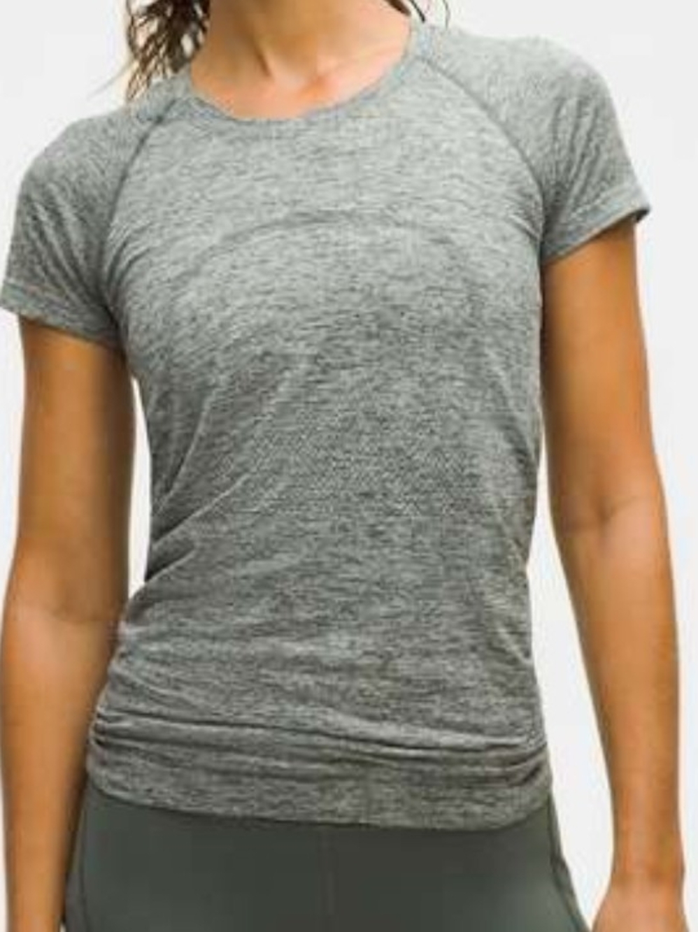 lululemon athletic X Peleton Light Green Short-Sleeve Stretchy Performance Tee 8